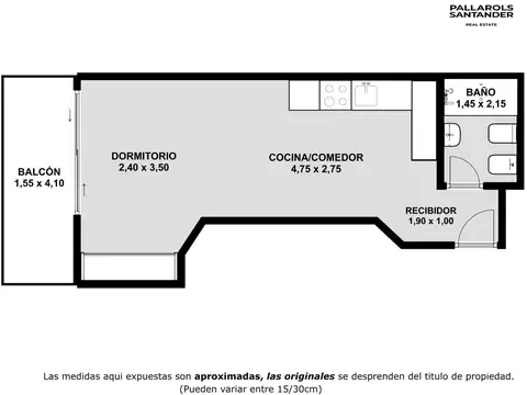 Departamento en Venta de 1 dormitorio