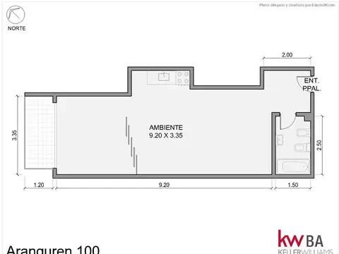 Departamento en Venta de 1 dormitorio