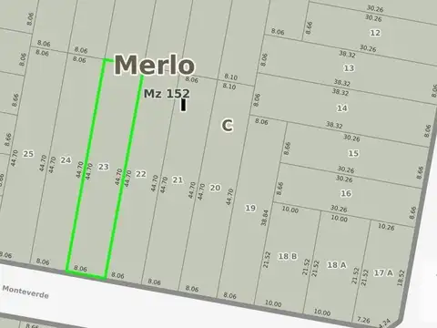 Terreno en Venta en Merlo, USD 60.000