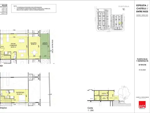 Departamento 2 ambientes con 2 baños