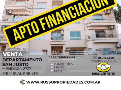 Venta Departamento 2 Ambientes San Justo