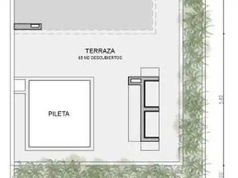 Departamento 2 ambientes con 2 baños