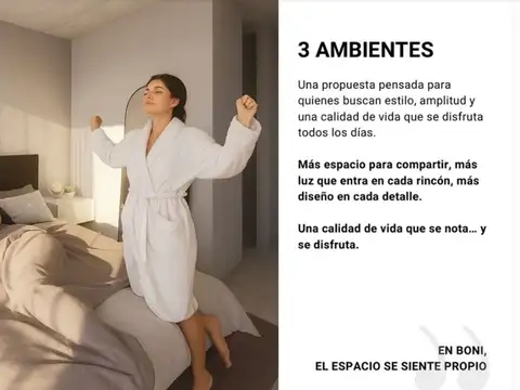 Departamento 2 ambientes con 1 baño