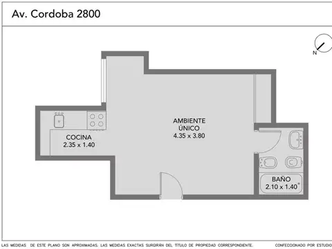 Departamento en Venta de Monoambiente