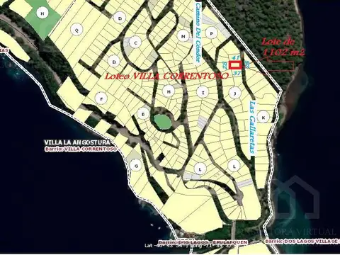 Terreno en Venta en Villa Correntoso, USD 158.000