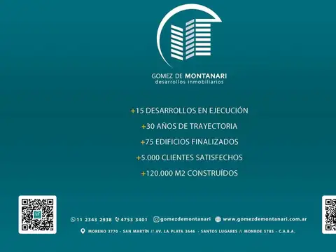 Departamento en Venta con 1 cocheras