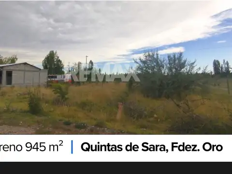 Terreno 945 m2, en venta-quintas de sara, fdez oro