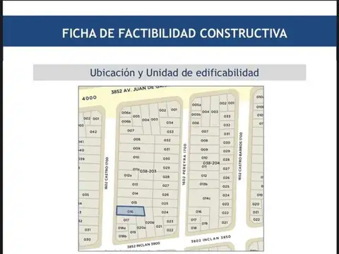 Lote, Boedo, Castro al 1600, USAB 1, para 318m2 vendibles