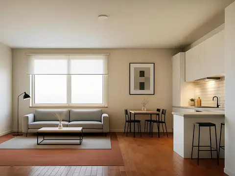 Departamento 2 ambientes con 2 baños