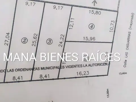 Loteo Nuevo Tribunales. Servicios agua ,cloaca y luz