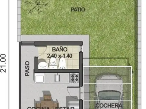 Casa en Venta de 1 dormitorio