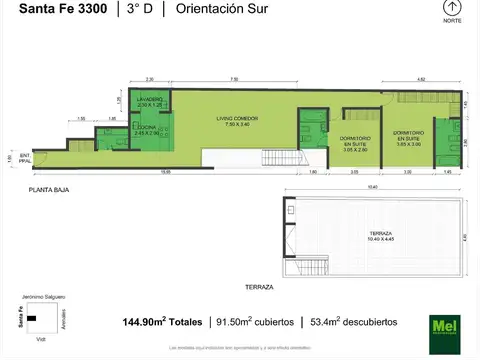 Santa Fe 3300, Piso 3