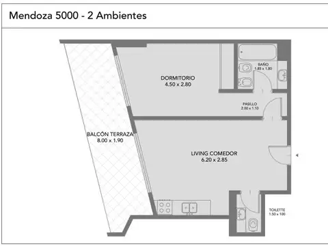 Departamento en Venta de 2 ambientes