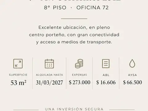 OFICINA EN VENTA 53M2 - BALVANERA 