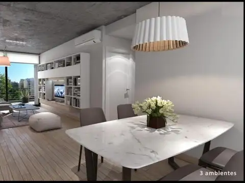 Departamento 2 ambientes con 2 baños