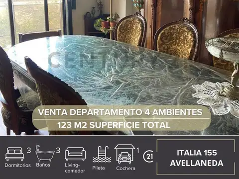 VENTA DEPARTAMENTO 4 AMBIENTES + COCHERA