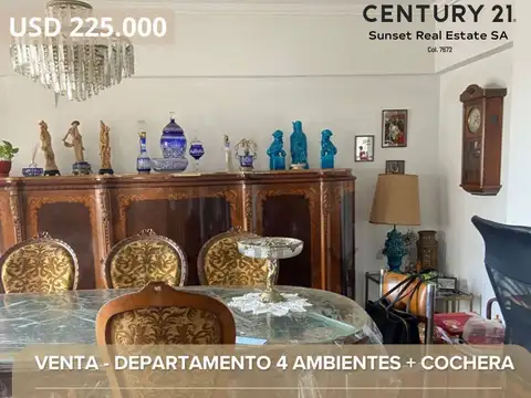 VENTA DEPARTAMENTO 4 AMBIENTES + COCHERA