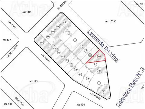 LOTE A LA VENTA // 340M2  DA VINCI Y COLECTORA RN N°3 // G. DE LAFERRERE