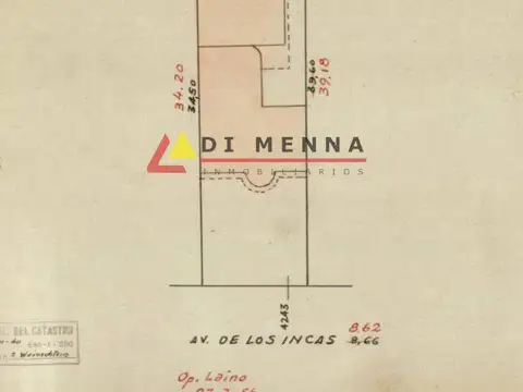 Terreno en Venta 36,49  mts Fondo
