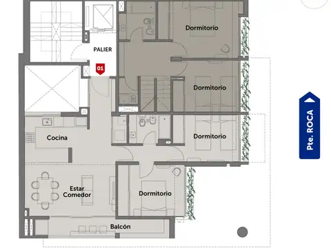 Departamento en Venta con 1 cocheras