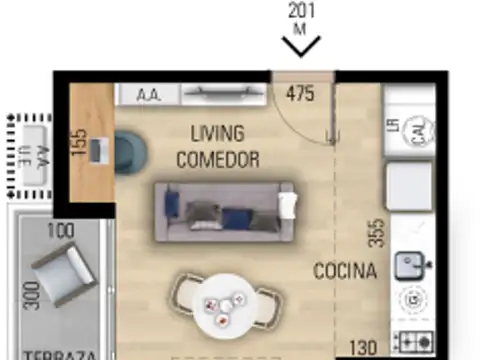 VENTA APARTAMENTO MONOAMBIENTE EN POZO EN PRADO