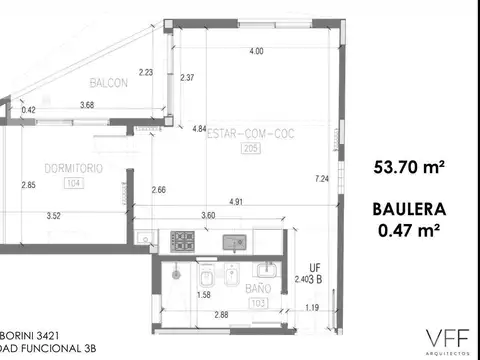 Departamento en Venta de 2 ambientes