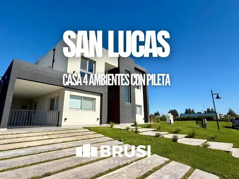 CASA EN VENTA EN EL CLUB DE CAMPO SAN LUCAS - 4 AMBIENTES CON PILETA