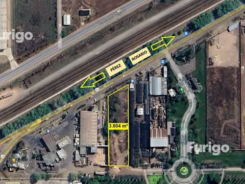 Terreno industrial en perez cerca de rosario