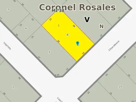 Terreno en Venta 30  mts Frente