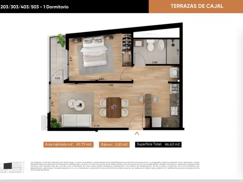 Venta apartamento 1 dormitorio en La Blanqueada