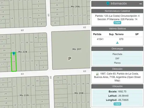 Lote en venta en Mar del Tuyu, 680m2, lote 14