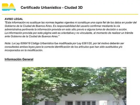 Terreno en Venta en Villa Devoto, USD 590.000