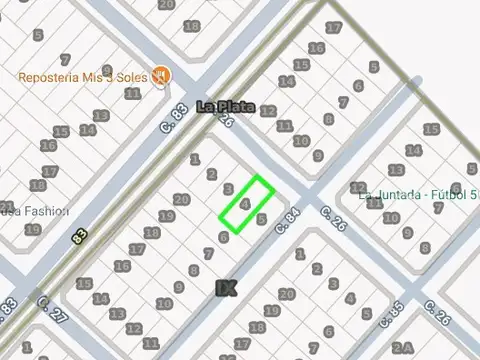 Terreno en Venta 12  mts Fondo