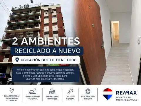 2 Ambientes Reciclado a Nuevo en Villa Urquiza