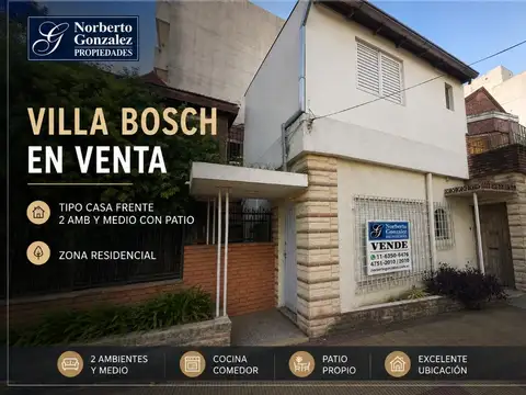 Villa Bosch en Venta Casa en PH de 2 Ambientes 2 Baños F: 10933