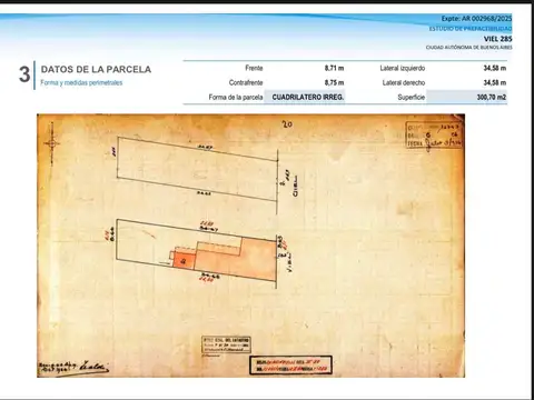 Terreno en Venta en Caballito, USD 1.000.000