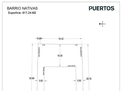 Terreno en Venta de 617,0 m2