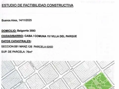 Terreno en Venta en Villa del Parque, USD 250.000