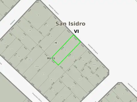 Terreno.321 m2. Valentin Vergara al 100.Boulogne.Zona Comercial