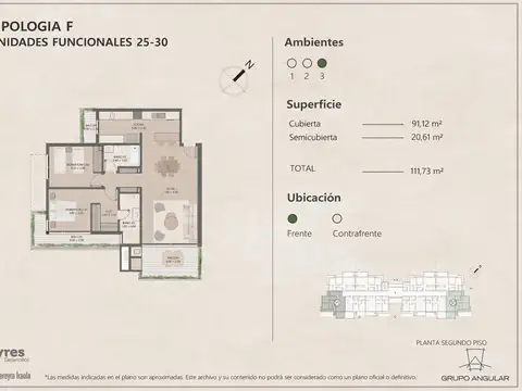 Departamento en Venta de 3 ambientes