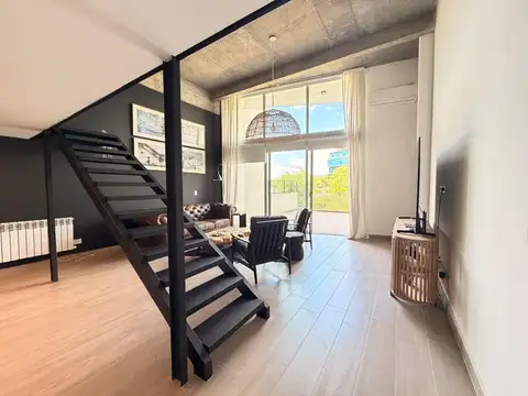 Departamento EN ALQUILER de dos ambientes con dos baños, terraza y vista al espejo de agua