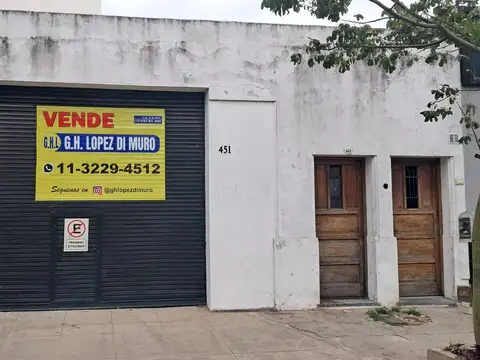 INMUEBLE SOBRE LOTE (8,66X53,69): LOCAL CON TERRAZA + 3 VIVIENDAS 3 AMB C/ PATIO