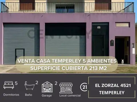 VENTA CASA TEMPERLEY 5 AMBIENTES