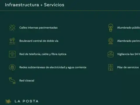 Venta de lote en Barrio La Posta, Pilar