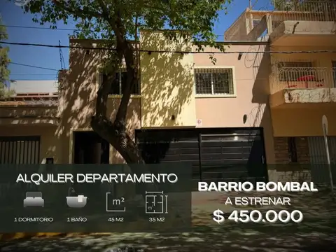Departamento en alquiler c/ cochera en Bombal