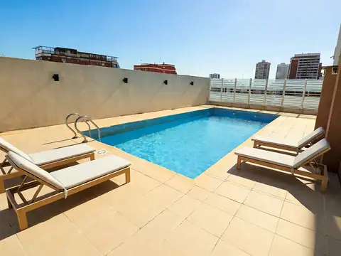 Alquiler departamento monoambiente en Belgrano. De categoría. Full amenities. Al frente con balcón. Amueblado y equipado