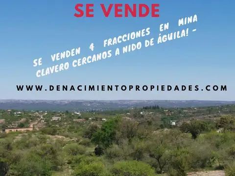 Terreno en Venta en Mina Clavero, USD 23.750