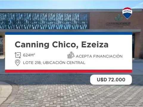 LOTE EN VENTA CANNING CHICO 624 M² CENTRAL