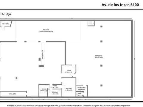Galpon en Venta 17  mts Frente