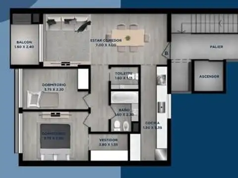 Departamento en Venta al Oeste